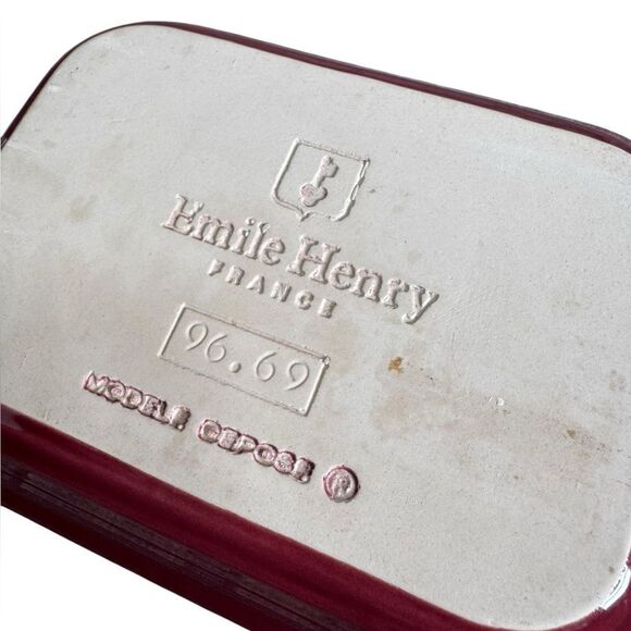 Emile Henry Maroon Casserole Dish 96.69 8.75” X 5.5”  made in France - Picture 4 of 5